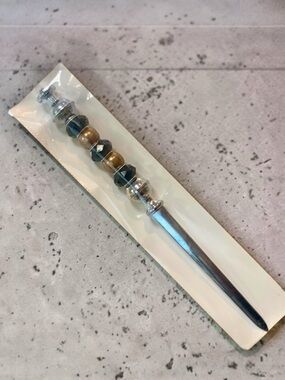 Elegant Silver, Bronze, & Black men’s Letter Opner